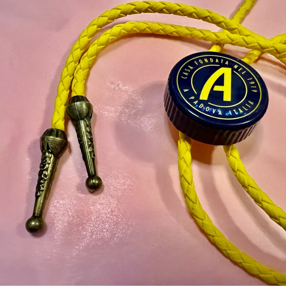Aperol Bottle Cap Bolo Tie